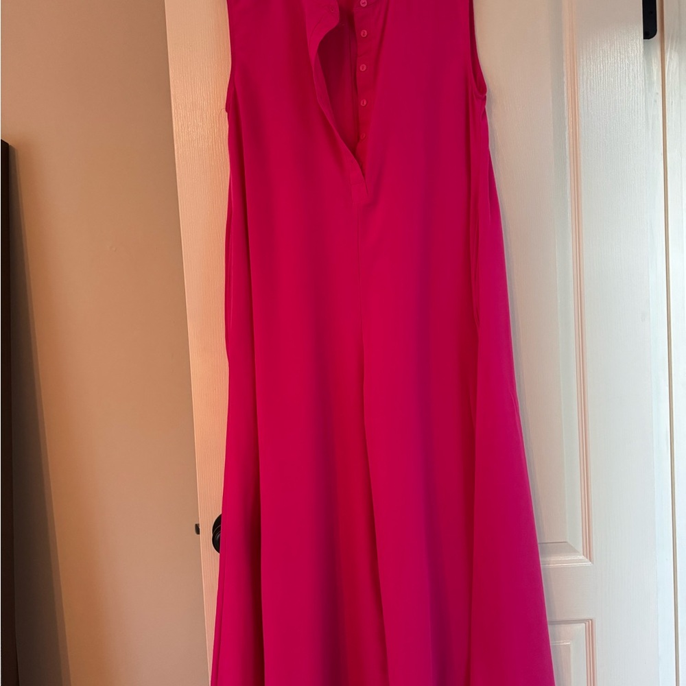 BUCKETLIST Fuchsia Sleeveless Maxi Jumpsuit